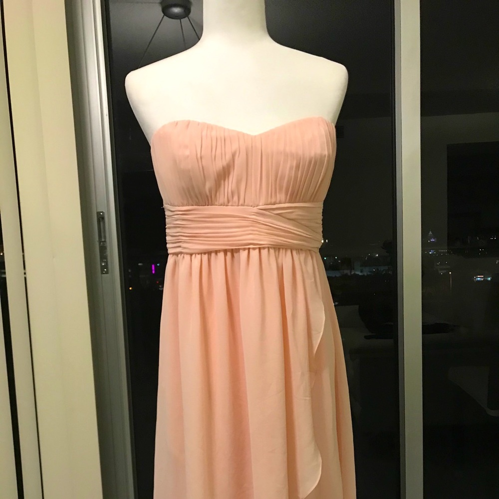 Peach chiffon dress